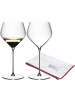 RIEDEL Glas 2er Set Chardonnay Weingläser + Poliertuch Veloce in 690 ml in transparent