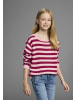 Kidsworld Strickpullover in bordeaux geringelt