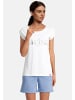 Salzhaut Rundhals T-Shirt für Damen in weiß