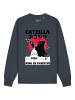wat? Apparel Sweatshirt Catzilla in India Ink Grey