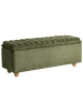Beliani Bettbank SALIDA in Grün/Braun - (W) 115 x (H) 54 x (L) 39 cm