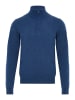 Threadbare Stehkragenpullover THB Jumper Hathersage Zip in Denim