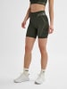 Hummel Hummel Kurze Hose Hmlte Training Damen Dehnbarem Feuchtigkeitsabsorbierenden Nahtlosen in CLIMBING IVY/SEAGRASS MELANGE