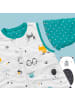 Schlummersack Bio Schlafsack mit Füßen und umklappbaren Bündchen 2.5 TOG in Türkis