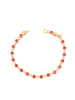 faina Women Crystal-Studded Bracelet in Rose Gold Orange