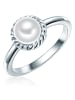 Valero Pearls Ring Sterling Silber Zirkonia Süßwasser-Zuchtperle in silber