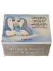 Mr. & Mrs. Panda Erinnerungsbox Pinguine trösten Design mit Spruch in Weiß