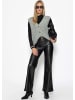 SASSYCLASSY Oversize, ärmellose Weste in Grau