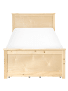 Beliani 6-tlg Einzelbett DAUPHIN in Braun