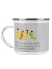 Mr. & Mrs. Panda Camping Emaille Tasse Scheidung Neuanfang mit S... in Heather Grey