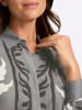 Heine Druckbluse in grau-ecru-bedruckt