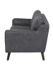 Beliani 3-Sitzer Sofa LOKKA in Grau/Dunkler Holzfarbton - (W) 204 x (H) 85 x (L) 83 cm
