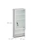 relaxdays Medizinschrank in Weiß - (B)27 x (H)65 x (T)12 cm
