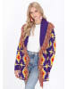 IZIA Women Cardigan in violet multicolor