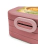 Mr. & Mrs. Panda Snack Box Eule Zufrieden Design mit Spruch in Rot Pastell