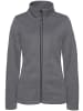 Polarino Strickfleecejacke in graumeliert