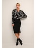 Kaffe Langarm-Bluse KAsomia Loose fit in Antique, Black Zebra Print