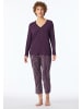 Schiesser Pyjama lang für Herren in lila
