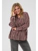 KAFFE curve Langarm-Bluse KCsida Regular fit in Fudge / Lotus Stripe