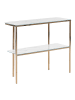 Beliani Konsolentisch CALVERT in Weiß/Gold - (W) 100 x (H) 84 x (L) 35 cm