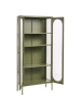 Beliani Vitrine FOXTON in Grün - (W) 80 x (H) 181 x (L) 35 cm
