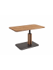 58 aufm Kessel COUCHTISCH höhenverstellbar Colly 100x49x60 Massivholz Grau/Wildeiche