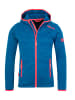 Trollkids Kapuzen Fleecejacke "Jondalen XT" in Mitteblau/Coral