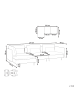 Beliani 7-tlg Modulsofa EGERIS in Beige rechtsseitig