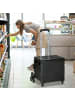 HOMCOM Einkaufswagen in Schwarz 52L x 48B x 100H cm