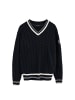 Polo Club Pullover MAN NAUTIC PATCH V IO LONG SLEEVE REGULAR FIT in Navy Blau