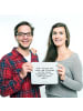 Mr. & Mrs. Panda Mouse Pad "Wir sollten mit Logik... mit Spruch in Aquarellblau