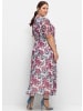 sheego Chiffonkleid in beere-gemustert