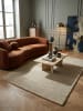 KADIMA DESIGN Wollteppich Kurzflor MOLE Handgewebt Naturfaser Wohnzimmer in Beige