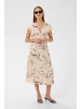 Soaked in Luxury Kleid SLClero Feminine Form in Oatmeal Leave Print