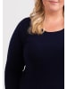 CASH-MERE.CH Rundhals Pullover in Marine Blau