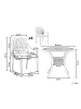 Beliani 9-tlg Gartentisch Set ANCONA in Braun/Beige