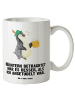 Mr. & Mrs. Panda Becher Pinguin Bier mit Spruch in Weiß
