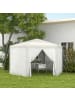 Outsunny Pavillon,L394 x B341,2 x H250 cm,Cremeweiß