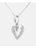 Diamant L'éternel Halskette mit Anhänger aus 375 Weißgold mit Diamant Herz-Design