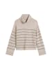 Marc O'Polo Gestreifter Rollkragenpullover relaxed in Light Beige