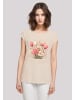 F4NT4STIC T-Shirt Rosa weißer Frühlingsblumenstrauß in Whitesand