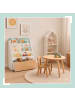 relaxdays Bücherregal Kinder in Weiß/ Natur - (B)60 x (H)80 x (T)30 cm