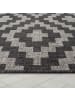 KADIMA DESIGN Teppich Kurzflor Rauten Wohnzimmer in Grau
