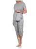 NORMANN Capri Pyjama Schlafanzug Sternen - 74765 in grau