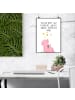 Mr. & Mrs. Panda Wandposter Schwein Glück Motiv mit Spruch in Weiß