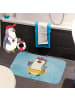 Mr. & Mrs. Panda Duschvorleger Pinguin Kokosnuss ohne Spruch in Eisblau