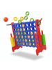 relaxdays Vier Gewinnt "3 in 1" in Blau/ Rot - (B)121 x (H)88 x (T)44 cm