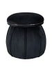 Kayoom Hocker Corin in schwarz - graphit
