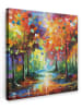 OnlyWow Leinwand Bilder Bunter Wald