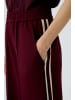 Oui Schlupfhose in dark red white